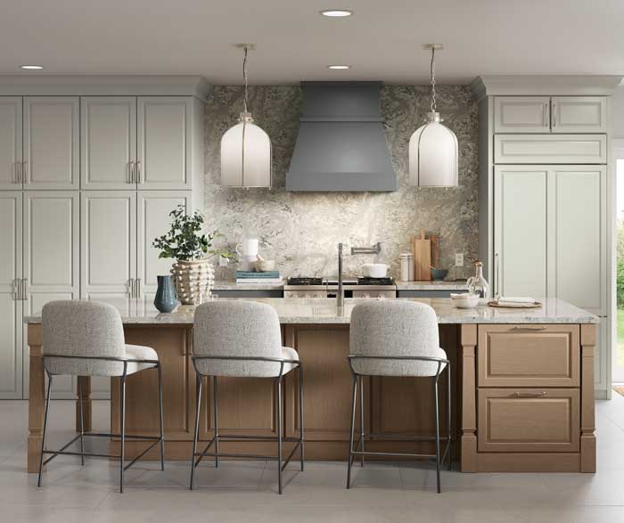 Transitional Kitchen Cabinets with Storage in Mind