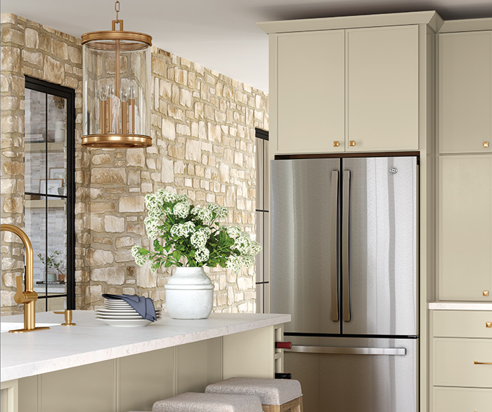 Casual Kitchen with Neutral Cabinet Paint Colors